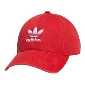 🆕 Adidas Men's Originals Strapback Adjustable Cap in Red/White